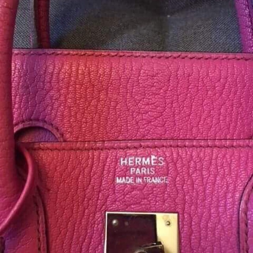 (SOLD) Hermes HAC 32 Birkin Fuschia Coromandel - Picture 3 of 8